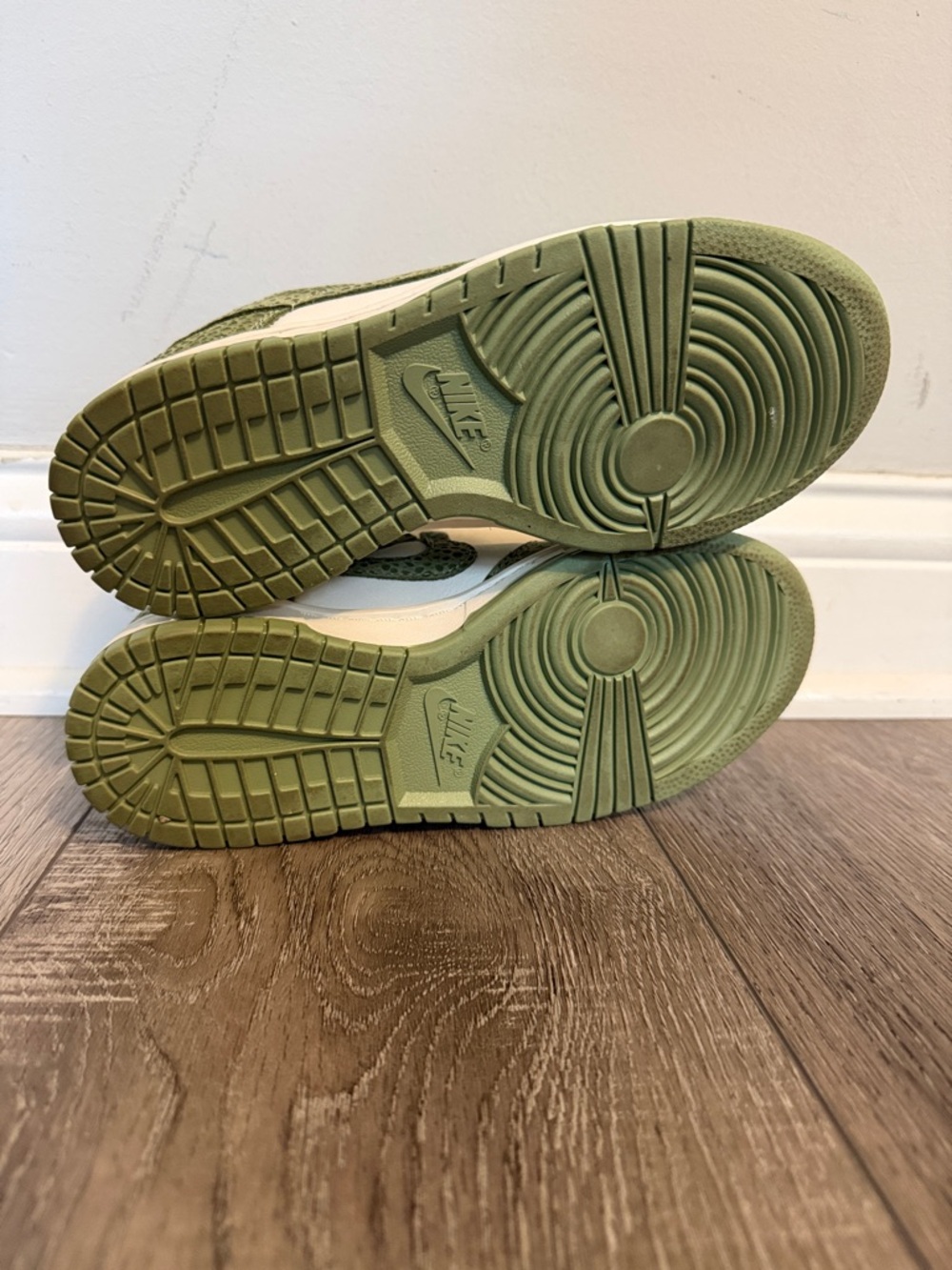 Womens Nike Dunk Low Safari in Oil Green and White Sneakers - Picture 5 of 5